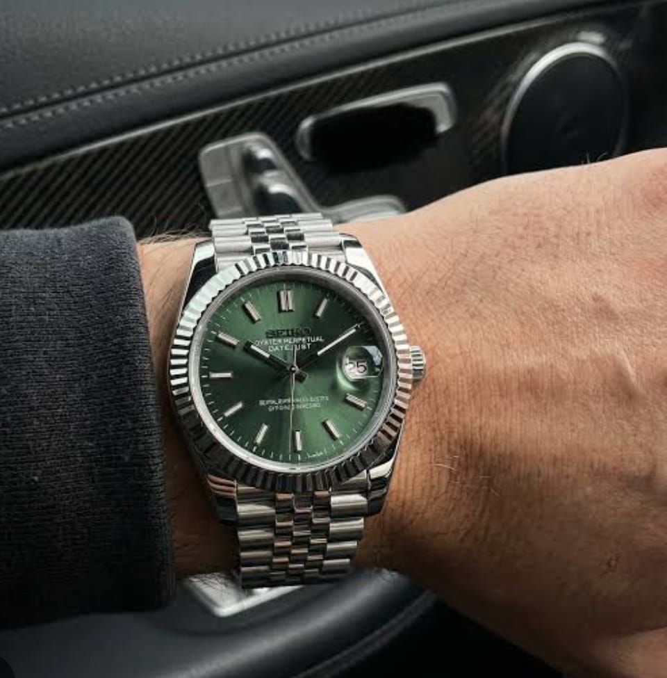 SMW Seiko Mod Datejust Mint Green