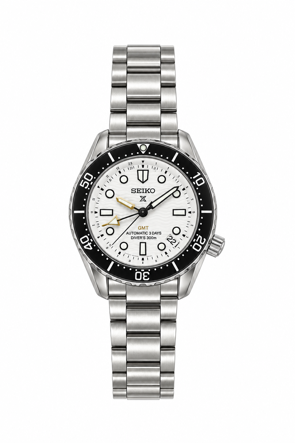 SMW Seiko Prospex 1968 Heritage GMT White Dial Quartz Men's Watch