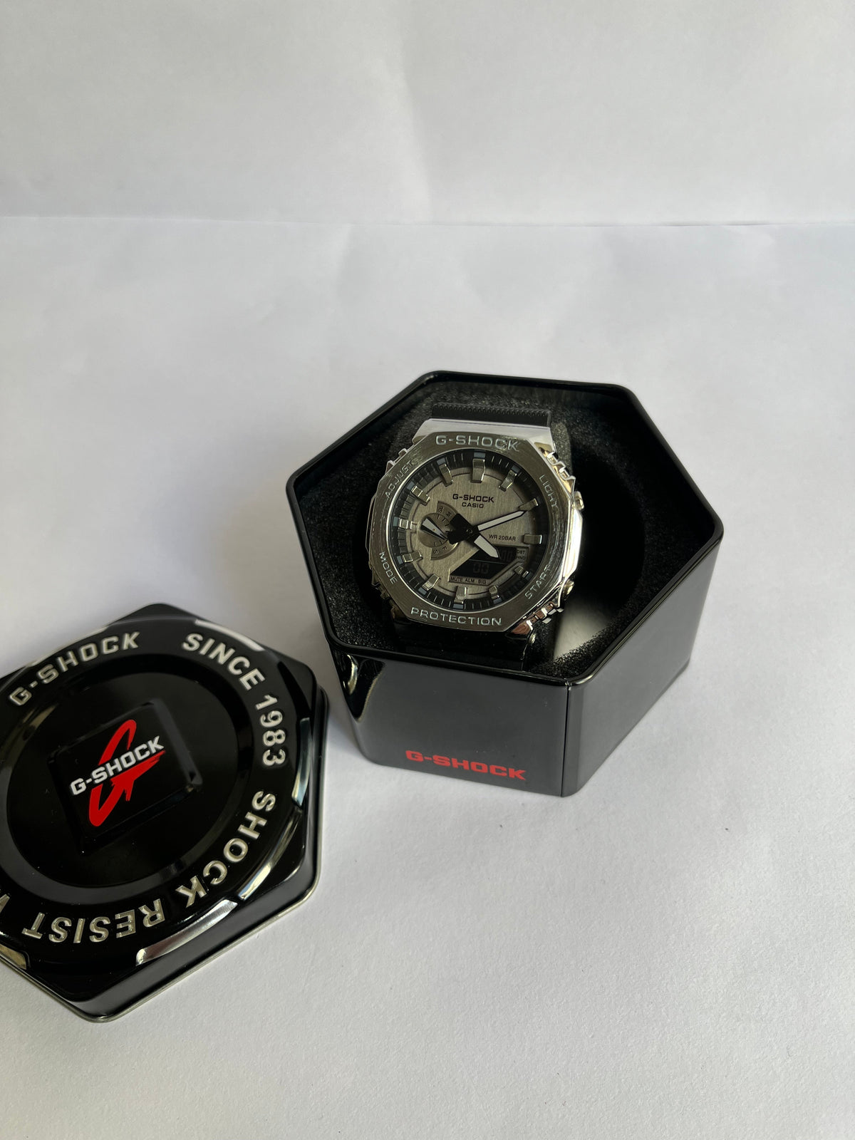 SMW Casio G-Shock Tough Solar Bluetooth Analog-Digital Watch with Stainless Steel Case