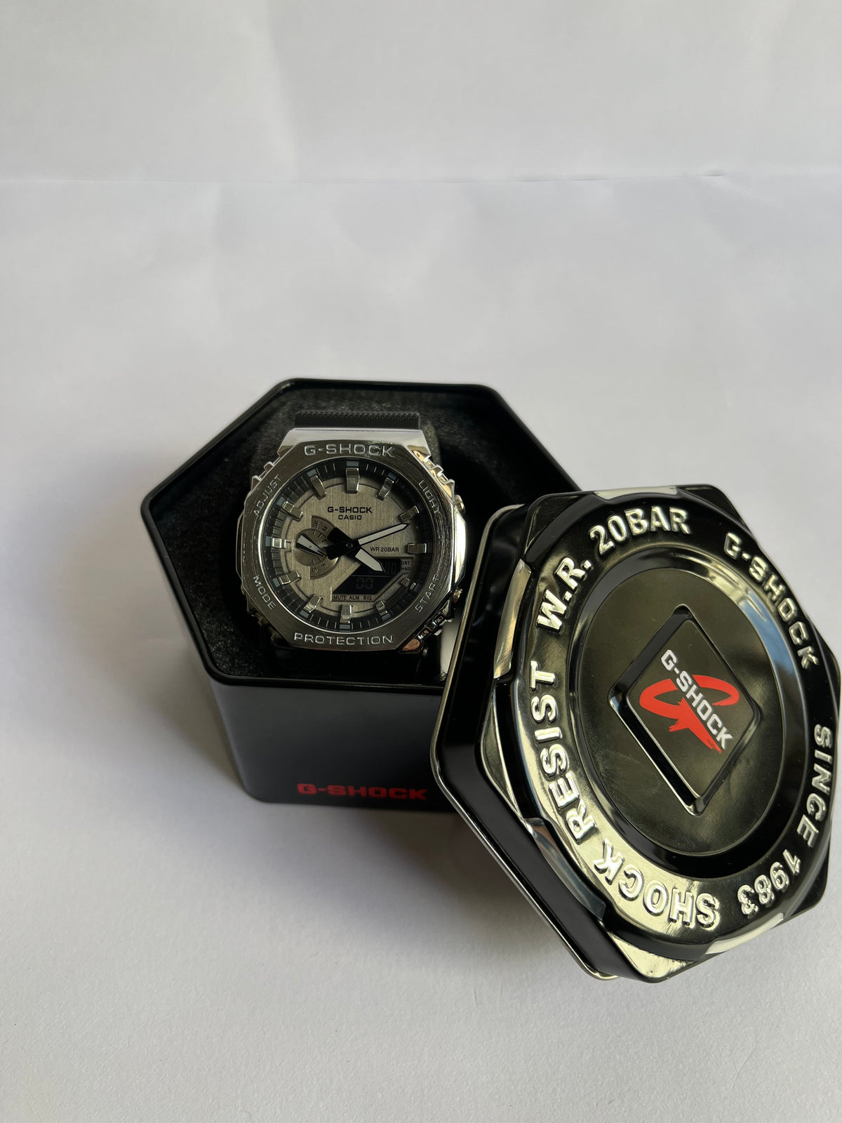 SMW Casio G-Shock Tough Solar Bluetooth Analog-Digital Watch with Stainless Steel Case