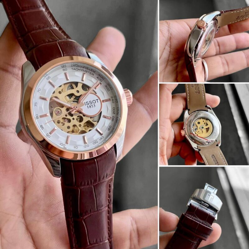 SMW Tissot Skeleton Automatic White Dial