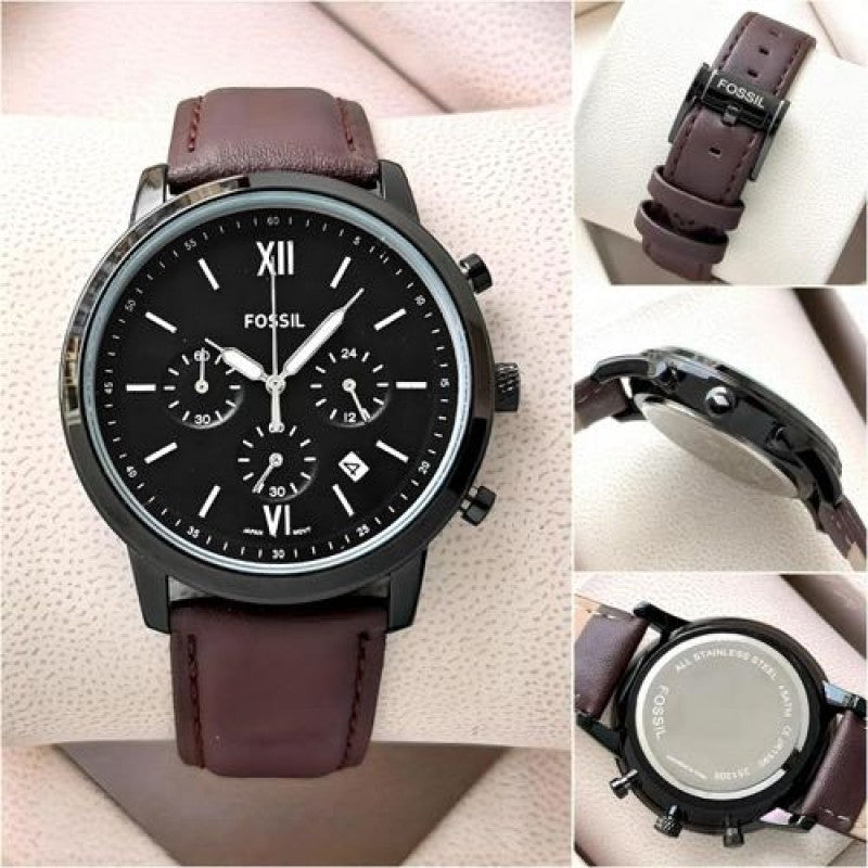 Fossil Neutra Chronograph Amber Leather Watch – Model FS5512