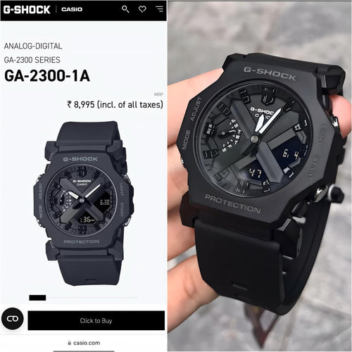 G_Shock GA-2300-1A All Working Black Watch